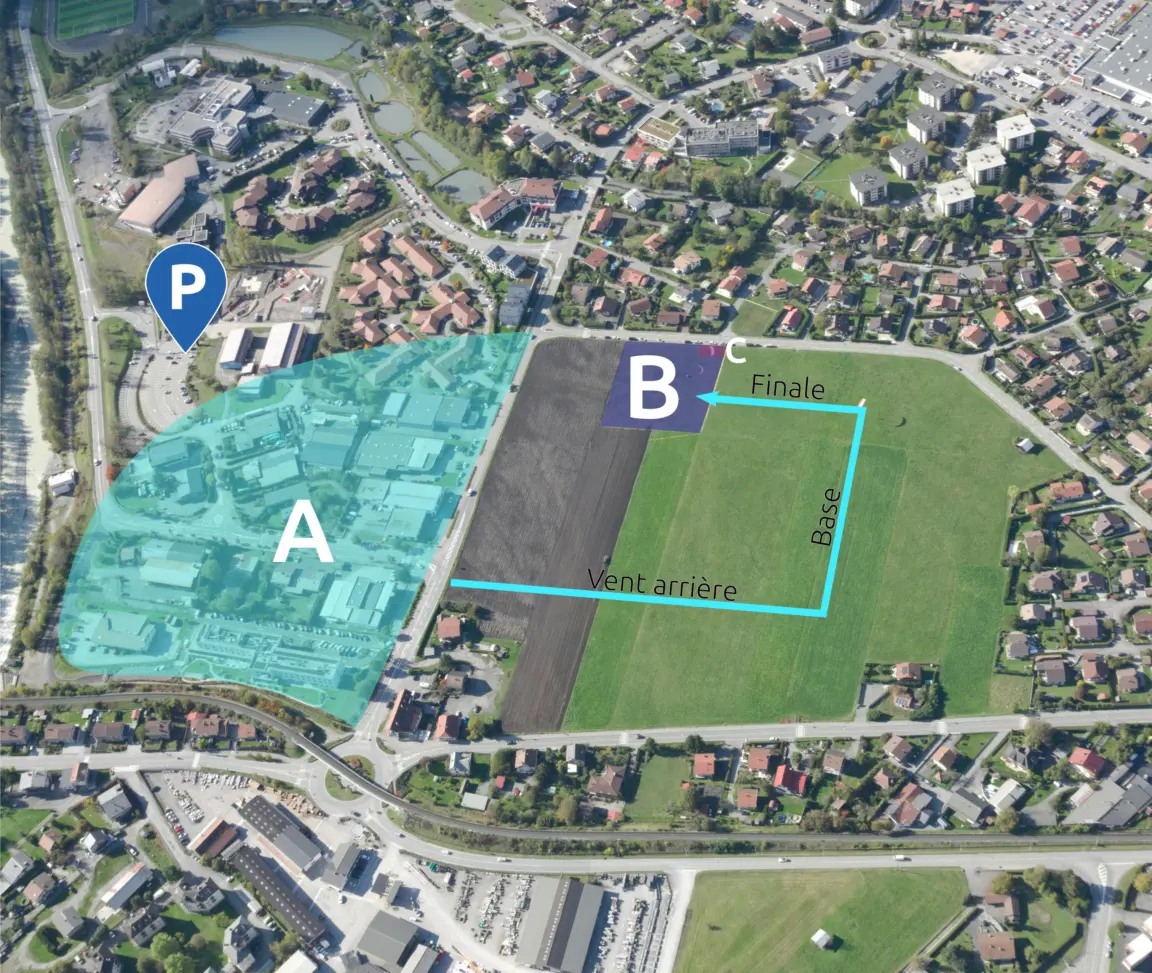 Plan de l'attéro de Marlioz